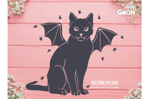 Bat Cat SVG: A Playful Embroidery Design for Craft Projects
