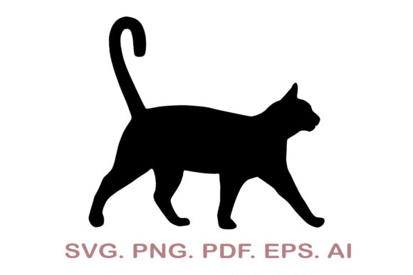 Black Cat SVG for Embroidery Projects