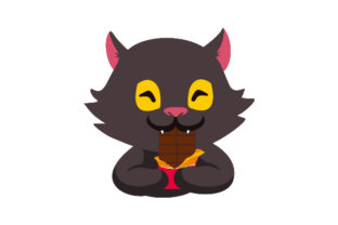 Cat Eating Chocolate Bar Embroidery Design Review