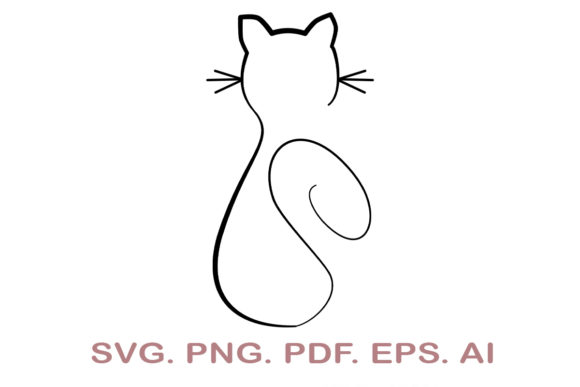Cute Cat SVG for Embroidery Projects